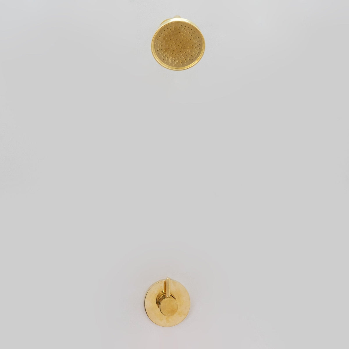 Built-in Solid Brass Shower, Unlacquered Brass Swiveling Showerhead, Rainfall Shower