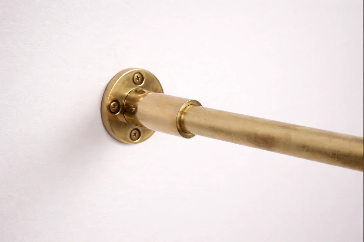 Solid Brass Inside Mount Cafe Curtain Rod