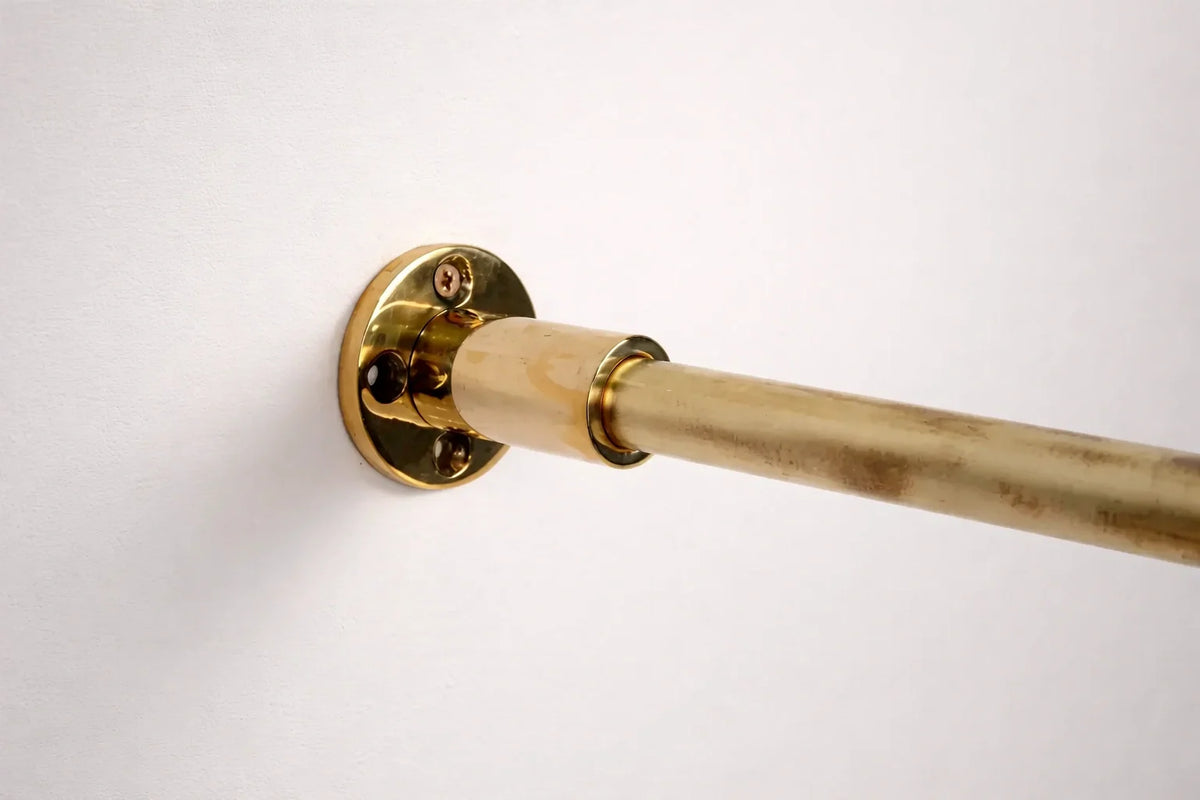 Solid Brass Inside Mount Cafe Curtain Rod