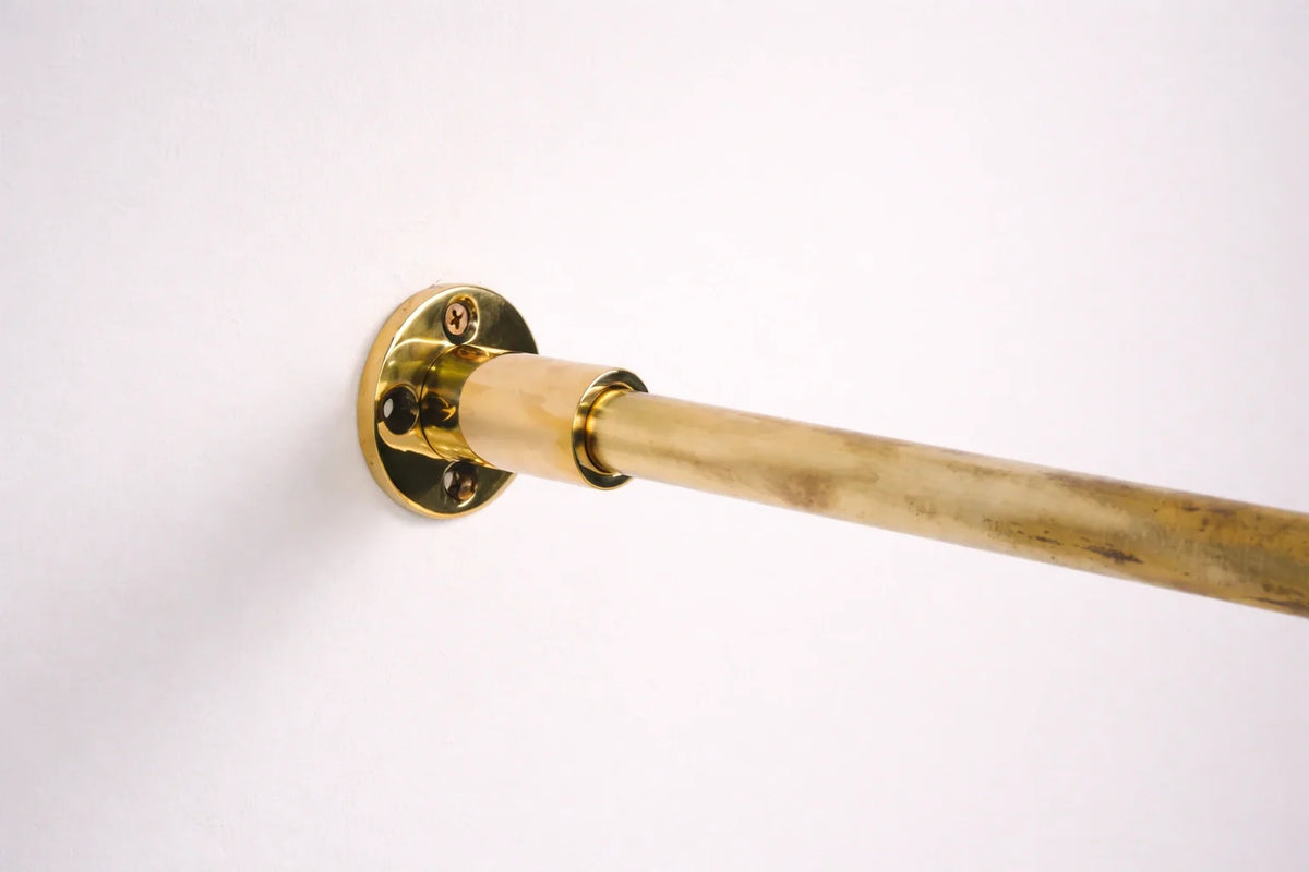 Solid Brass Inside Mount Cafe Curtain Rod
