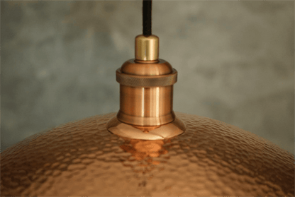 Copper Light Fixture, Hammered Solid Copper Dome Pendant Light, Ceiling Light