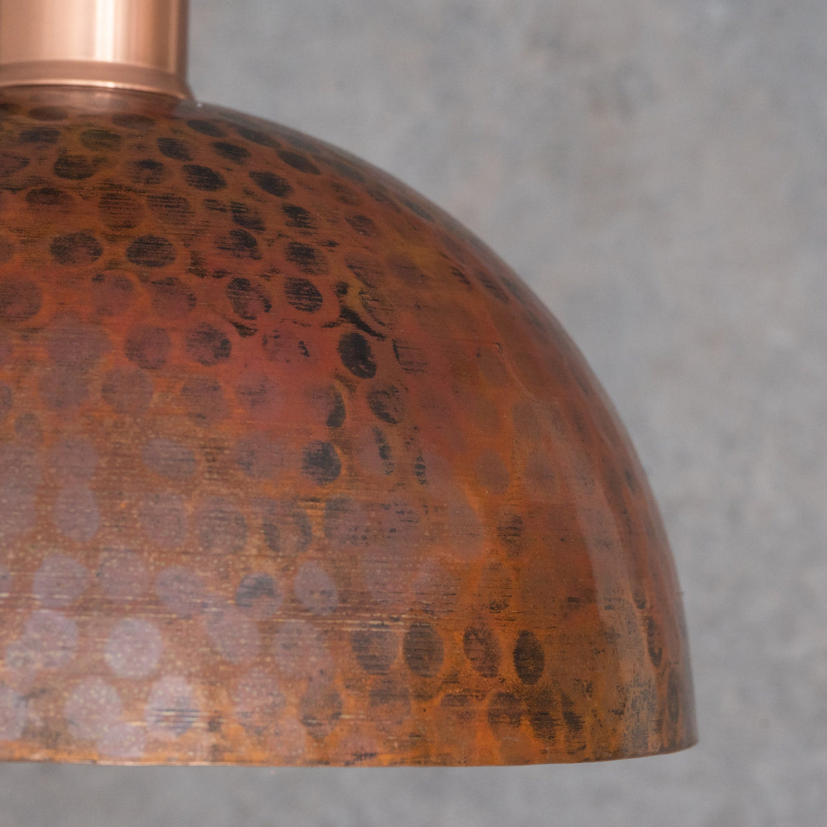 Copper Smooth Hammered Dome Pendant Light : The Warmth of Marrakesh