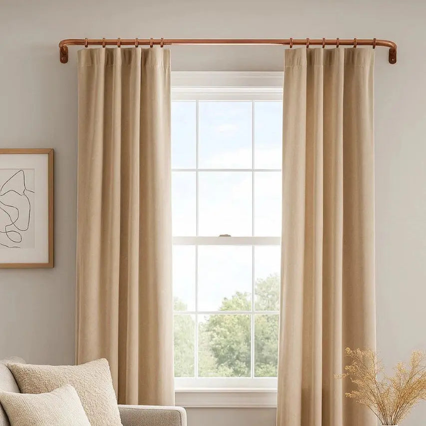 Solid Copper Curtain Rod, Natural Copper Curtain Rail