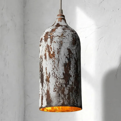 Rustic Patina Copper Pendant Light -Handcrafted Copper Ceiling Lamp
