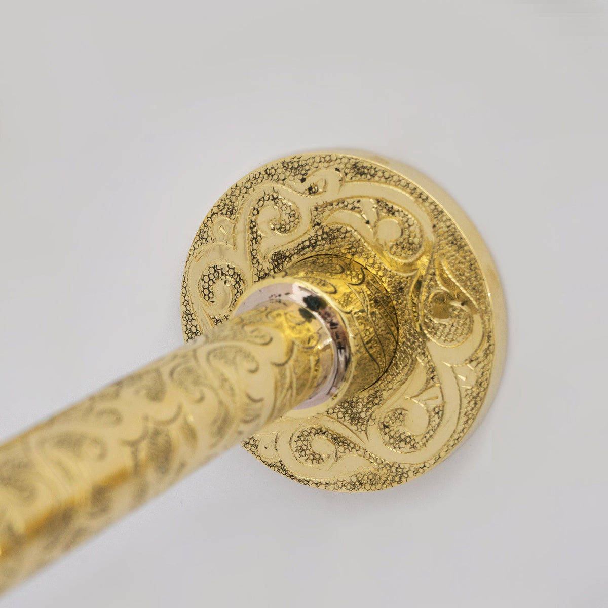 Engraved Solid Brass Built-in Faucet, Unlacquered Bathroom Sink Faucet