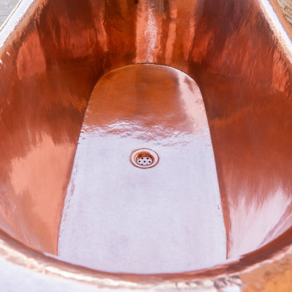 Vintage Handmade Freestanding Solid Copper Bathtub