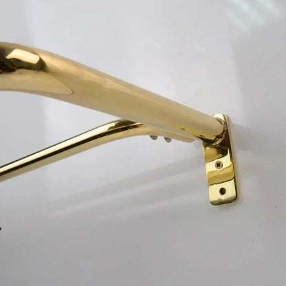French Return Brass Double Curtain Rod With Solid Brass Rings For Drapery