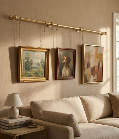 Brass Gallery Picture Rail System