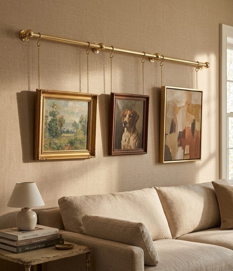Brass Gallery Picture Rail System