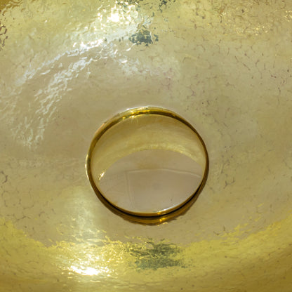Hammered Brass Oval Vessel Sink | Handmade Bathroom Washbasin