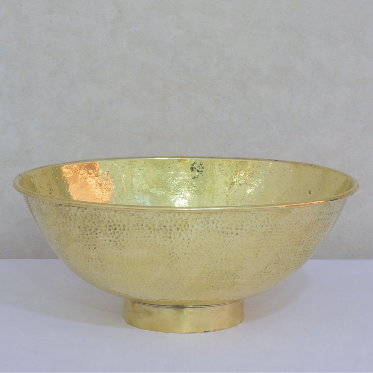 Hammered Brass Oval Vessel Sink | Handmade Bathroom Washbasin