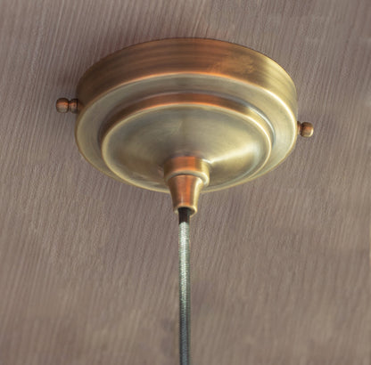 Hammered Bronze Finish Curved Plate Pendant Light, Solid Brass Ceiling Light, Leaf Pendant Light Bronze