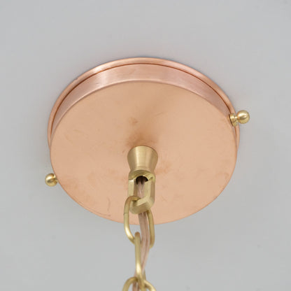 Hand-Hammered Wide Copper Dome Pendant - Rustic Moroccan Hanging Light for Kitchen & Dining