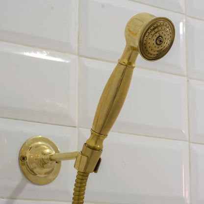 Heritage - Unlacquered Brass Exposed Shower System With Handheld