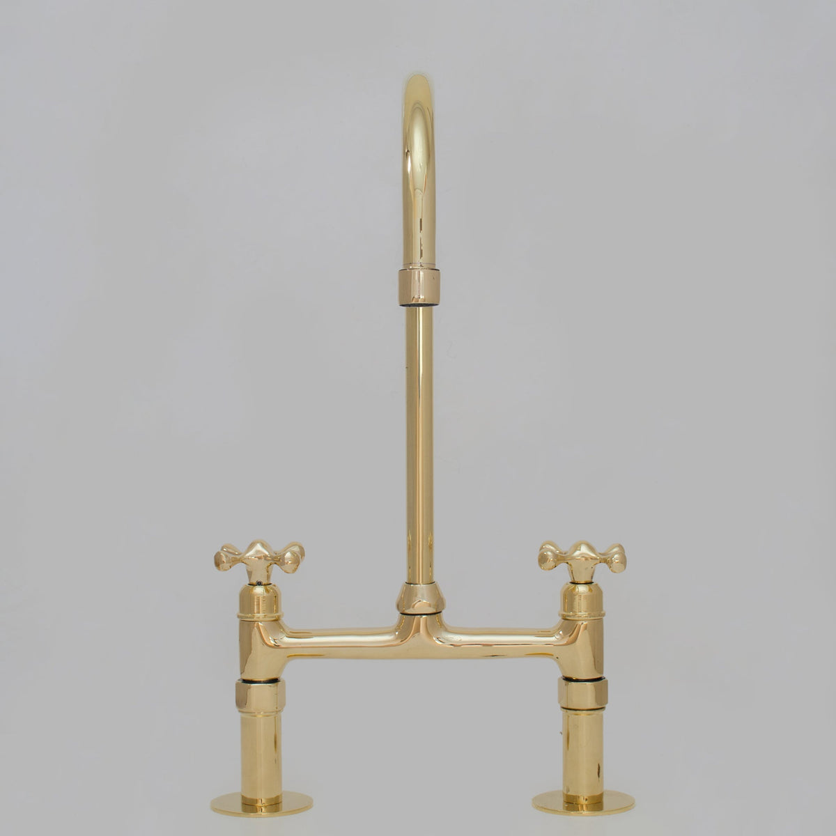 Heritage - Unlacquered Brass Kitchen Bridge Faucet
