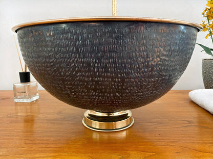 Hammered brass Vessel Sink Bathroom Unique style ,Vessel Sink Vanity