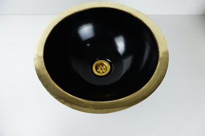 Double Walled Outside Hammered Solid brass Sink, Wash basin Lavabo Bathroom Sink
