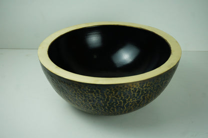 Double Walled Outside Hammered Solid brass Sink, Wash basin Lavabo Bathroom Sink