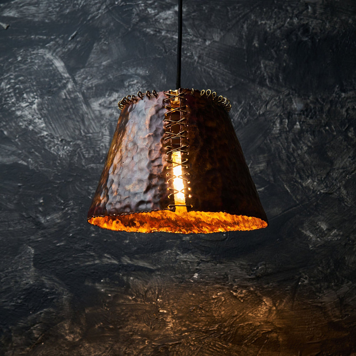 Handcrafted Copper Farmhouse Lighting.  Hanging Ceiling Light Perfect for Kitchen or Bathroom.