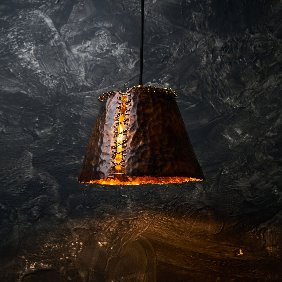 Handcrafted Copper Farmhouse Lighting.  Hanging Ceiling Light Perfect for Kitchen or Bathroom.