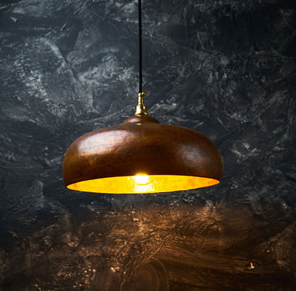 Rustic Copper Island Kitchen Lighting, Copper Pendant Light Fixture ,