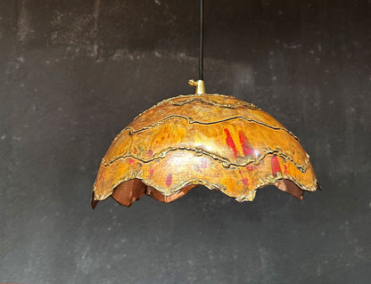 Rustic Copper Island Kitchen Lighting, Hnadcrafted Copper Farmhouse Lighting ,Vintage Copper Ceiling Light Restaurant