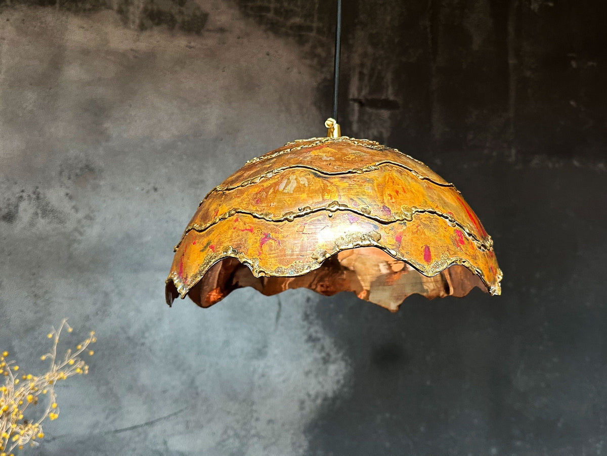 Rustic Copper Island Kitchen Lighting, Hnadcrafted Copper Farmhouse Lighting ,Vintage Copper Ceiling Light Restaurant