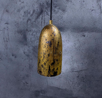 Set of 3 Copper Pendant Lights – Green Patina Farmhouse Style