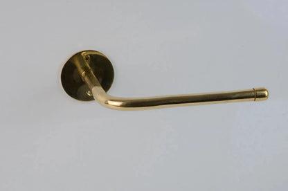Unlacquered Brass Wall Mounted Toilet Paper Holder With Round Support