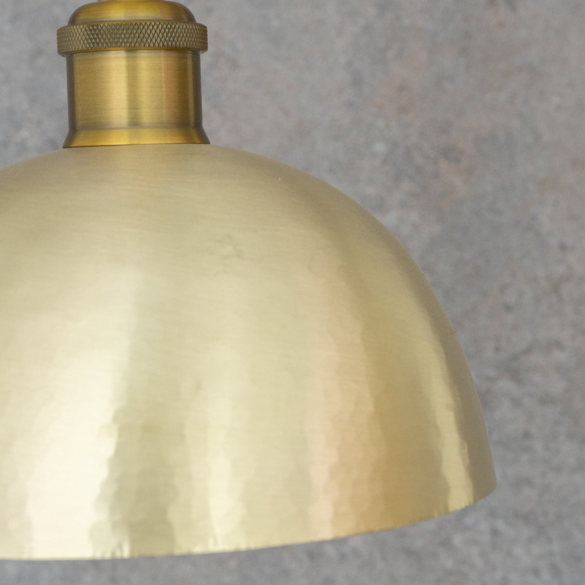 Luminous Soft-Hammered Brass Dome Pendant - Traditional Moroccan brass Light