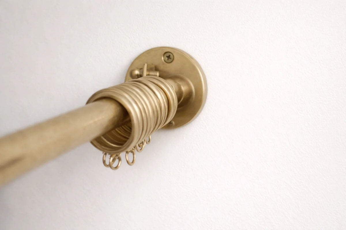 Unlacquered Brass Inside Mount Café Curtain Rod Bracket – Stylish Window Hardware