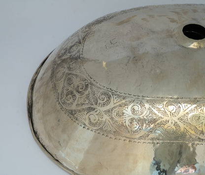 Oval Silver Bathroom Sink – German Silver Vessel Sink – Countertop Washbasin for Powder Room