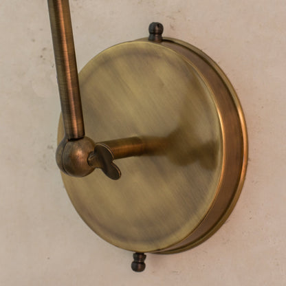 Oxidized Copper Wall Sconce, Swing Arm Light, 3-Point Adjustable Sconce, Wall Light With Copper Shade, Swivel Wall Lamp Copper