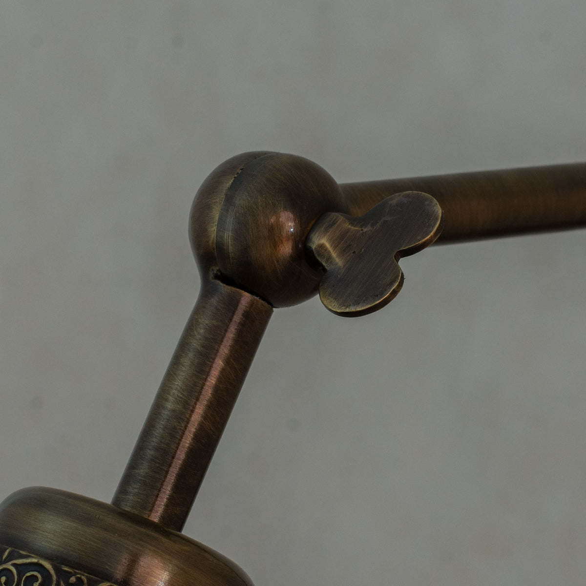 Handmade Brass Swing Arm Wall Sconce, Adjustable Copper Reading Lamp, Farmhouse Lighting