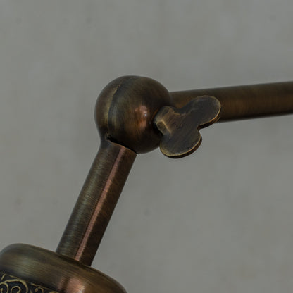 Handmade Brass Swing Arm Wall Sconce, Adjustable Copper Reading Lamp, Farmhouse Lighting