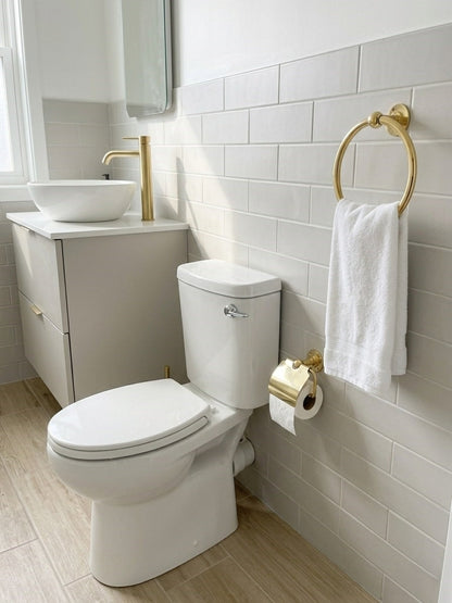 Unlacquered Brass Towel Ring – Solid Brass Bathroom Towel Holder