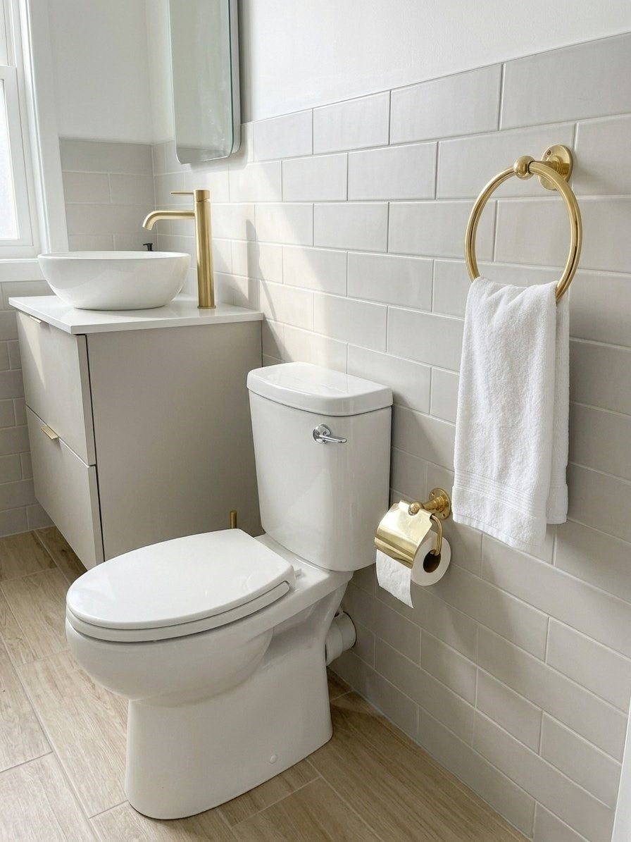 Unlacquered Brass Towel Ring – Solid Brass Bathroom Towel Holder