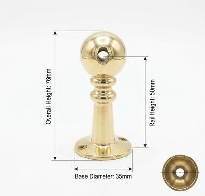 Solid Brass Gallery Rail for Kitchen Shelves & Mantels