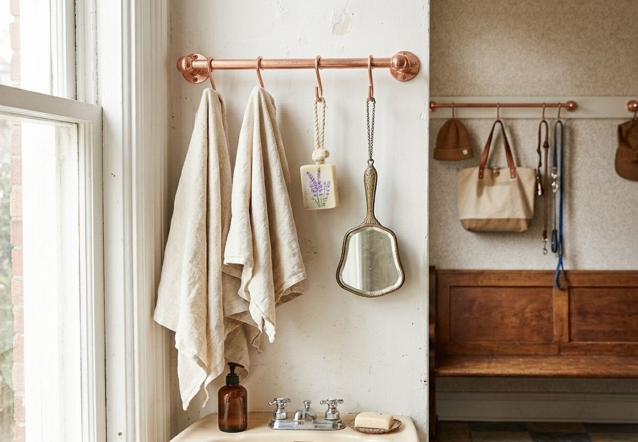 Light Copper Pot Rail - The Utensil Rail