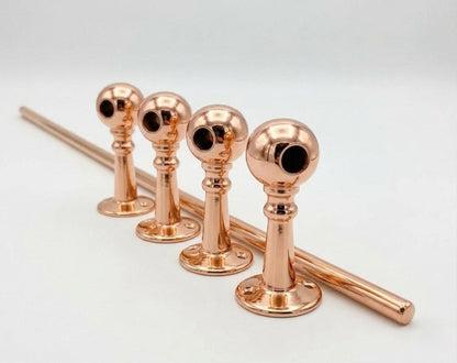 Solid Brass Gallery Rail in Light Copper Finish