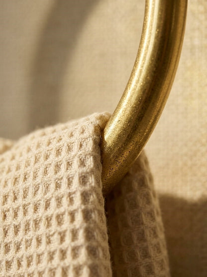 Unlacquered Brass Towel Ring – Solid Brass Bathroom Towel Holder