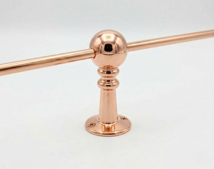 Solid Brass Gallery Rail in Light Copper Finish – Shelf Railing