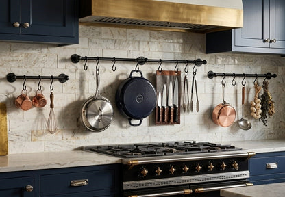 Matte Black Pot Rail - The Utensil Rail