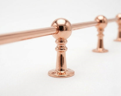 Solid Brass Gallery Rail in Light Copper Finish – Shelf Railing