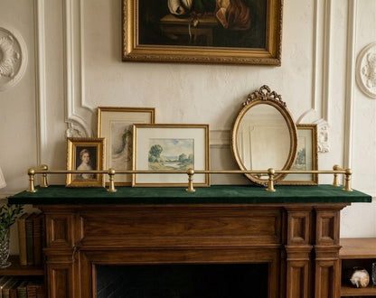 Solid Brass Gallery Rail for Kitchen Shelves & Mantels | Hand-Finished Unlacquered Brass Railing