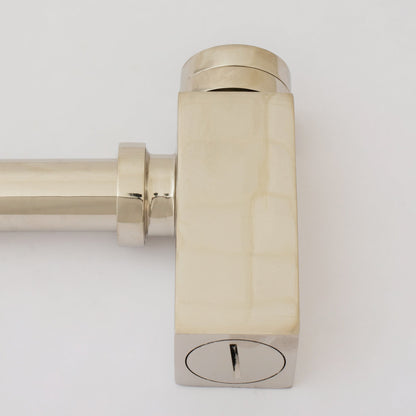 Polished Nickel P-trap, Nickel Water Trap, Bathroom Sink Drain Tailpiece, Drain Kit with Flange, Bathroom Sink Siphon