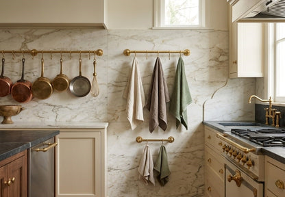 Unlacquered Brass Pot Rail - The Utensil Rail | Noble Brass