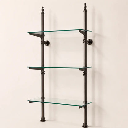 Dark Bronze Solid Brass Bistro Shelving
