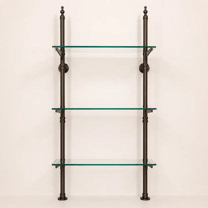Dark Bronze Solid Brass Bistro Shelving