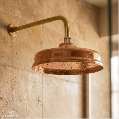 Unlacquered Copper Rain Shower Head | 12" Round